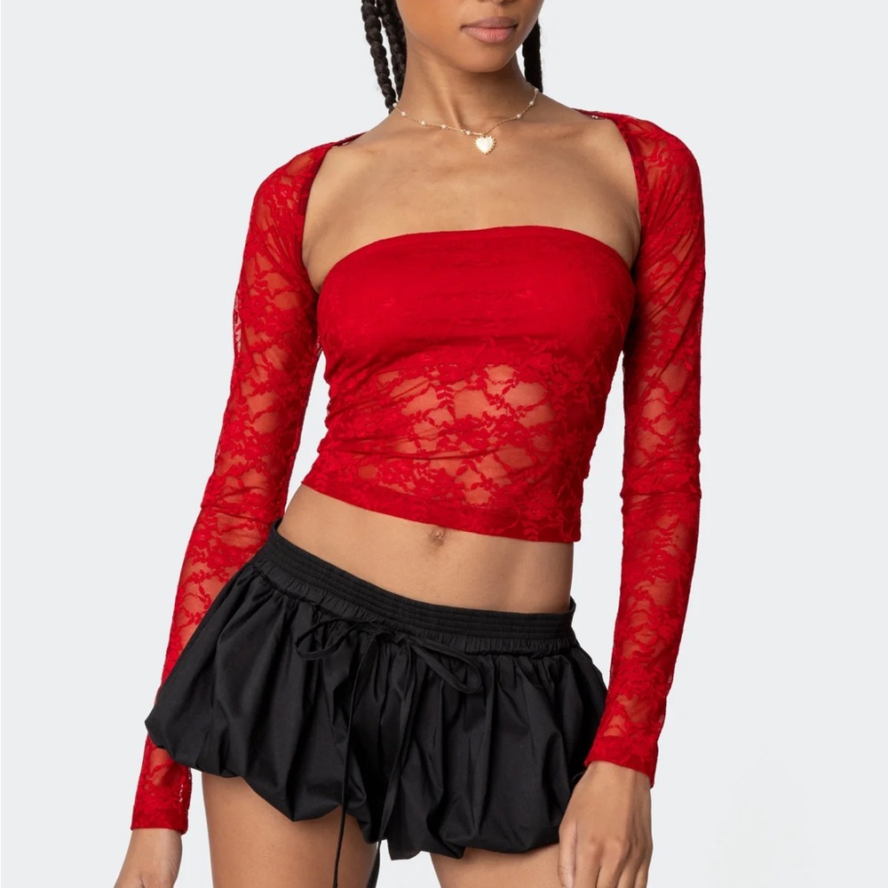 Edikted Sheer Red Top